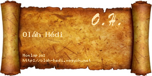 Oláh Hédi névjegykártya